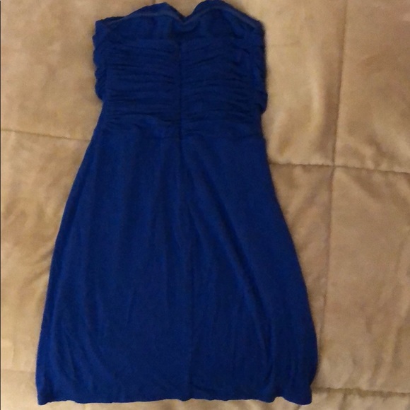 Navy Blue Sweet Heart Strapless Dress - Picture 3 of 3